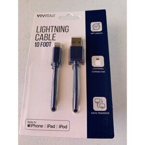 Vivitar 10ft Lightning Cable For iPhone iPad & iPod